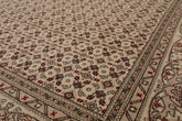 6x9 Cream, Gray, Rust Color Hand Knotted All-Over 100% Wool Traditional Oriental Rug