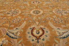 6x9 Caramel, Gold, Beige Color Hand Knotted All-Over 100% Wool Traditional Oriental Rug