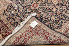 6x9 Navy, Burgundy, Beige Color Hand Knotted All-Over 100% Wool Traditional Oriental Rug