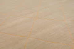 4x6 Beige, Tan, Color Hand Knotted All-Over 100% Wool Modern Oriental Rug