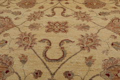 8x10 Beige, Caramel, Gray Color Hand Knotted All-Over 100% Wool Traditional Oriental Rug