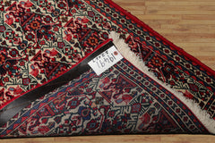 2x3 Ivory, Red, Black Color Hand Knotted Abadeh Wool Traditional Oriental Rug