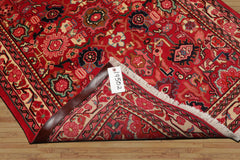 3x5 Red, Ivory, Green Color Hand Knotted Abadeh wool Traditional Oriental Rug