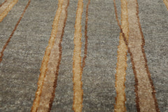 8x10 Gray, Gray, Taupe Color Hand Knotted All-Over 100% Wool Modern Oriental Rug