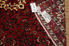 3x5 Red, Ivory, Blue Color Hand Knotted Abadeh Wool Traditional Oriental Rug