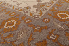 8x10 Beige, Grey, Brown Color Hand Tufted All-Over 100% Wool Traditional Oriental Rug