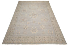 10x14 Gray, Beige, Taupe Color Hand Knotted Afghan Oushak Wool Traditional Oriental Rug