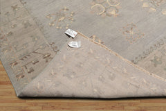 10x14 Gray, Beige, Taupe Color Hand Knotted Afghan Oushak Wool Traditional Oriental Rug