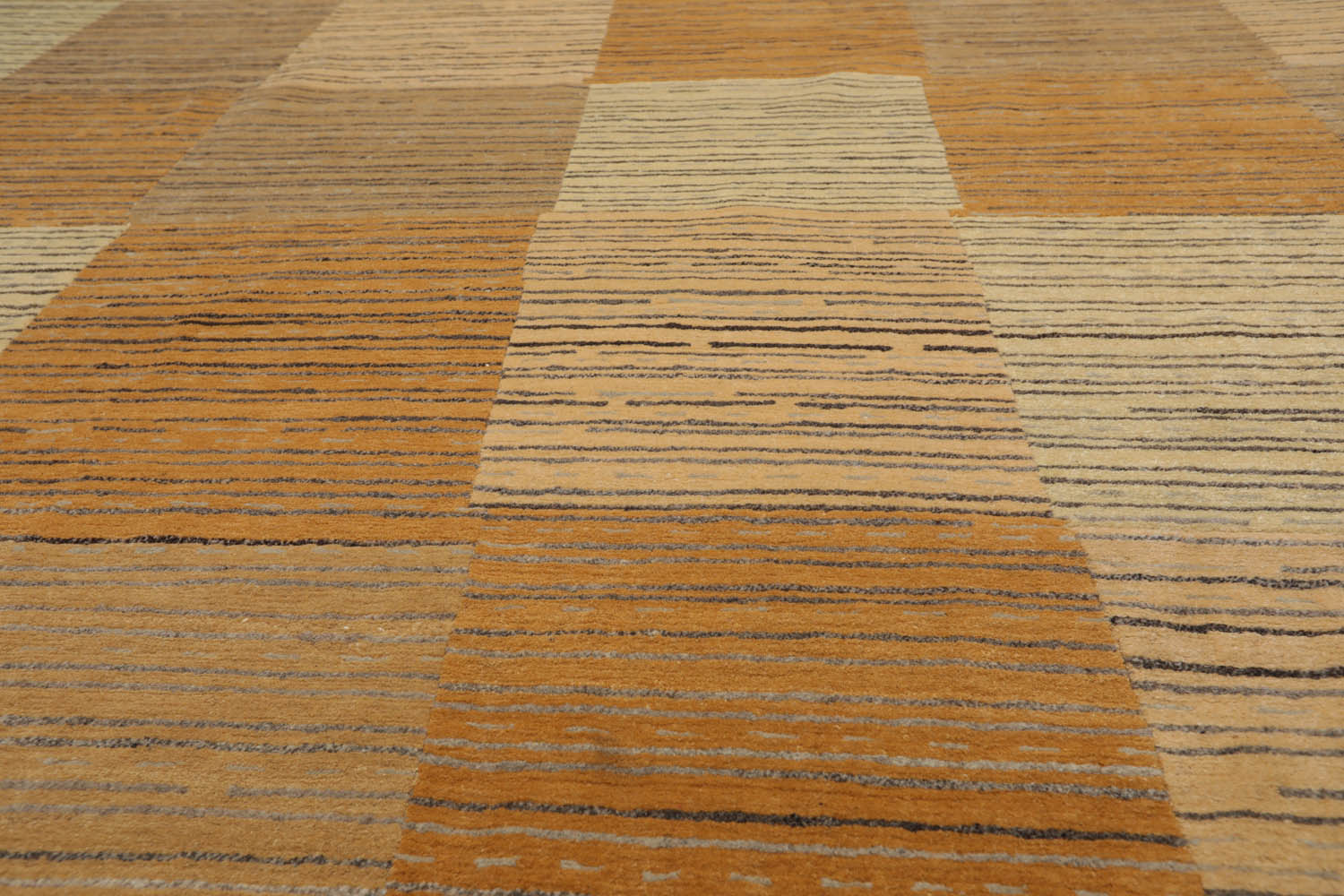 8x10 Beige, Brown, Gray Color Hand Knotted All-Over 100% Wool Contemporary Oriental Rug