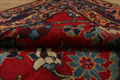 6x9 Red, navy, Beige Color Hand Knotted Tabriz Old Wool Traditional Oriental Rug