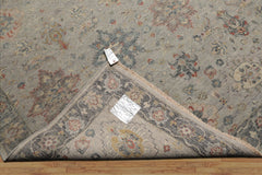 8x10 Gray, Slate, Rose Color Hand Knotted Distressed Wool Traditional Oriental Rug