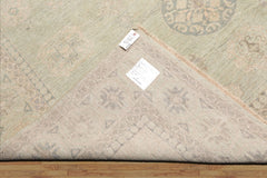 8x10 Mint, Beige, Gray Color Hand Knotted Afghan Oushak Wool Traditional Oriental Rug