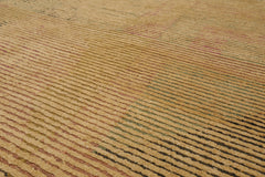 8x10 Tan, Gold, Rust Color Hand Knotted All-Over 100% Wool Contemporary Oriental Rug