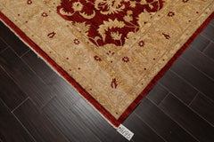 8x10 Rust, Tan, Light Gold Color Hand Knotted All-Over 100% Wool Traditional Oriental Rug