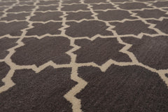 8x10 Gray, Ivory, Color Hand Tufted All-Over 100% Wool Modern Oriental Rug