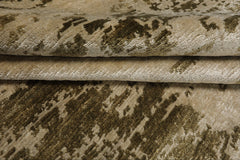 6x9 Beige, Tan, Olive Color Hand Knotted Sherpa Bamboo Silk Modern Oriental Rug