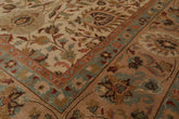 8x10 Beige, Tan, Peach Color Hand Knotted All-Over 100% Wool Traditional Oriental Rug