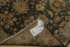 6x9 Green, Beige, Gold Color Hand Knotted Fine Oushak Wool Traditional Oriental Rug
