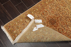 3x5 Tan, Gold, Ivory Color Hand Knotted All-Over 100% Wool Traditional Oriental Rug