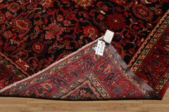 5x10 Midnight Blue, Red, Rust Color Hand Knotted Malayer Wool Traditional Oriental Rug