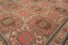 6x10 Blush, Rose, Ivory Color Hand Knotted Shirvan Wool Tribal Oriental Rug