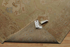 6x9 Beige, Brown, Slate Color Hand Knotted Oushak Wool Traditional Oriental Rug