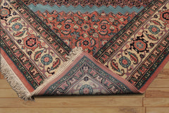Palace Ivory, Black, Rose Color Hand Knotted All-Over 100% Wool Traditional Oriental Rug