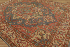 Oriental Area Rug Hand-Knotted 100% Wool Traditional Persian Romanian Tabriz (4'4"x6'1")