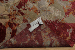6x9 Plum, Red, Gray Color Hand Loomed Sherpa Bamboo Silk Modern Oriental Rug