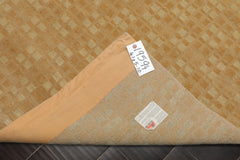 4x6 Beige, Tan, Color Hand Knotted Tibetan Wool & Silk Transitional Oriental Rug