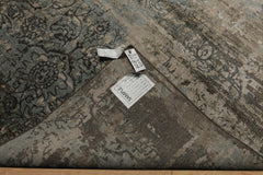 6x9 Taupe, Aqua, Brown Color Hand Loomed Sherpa Bamboo Silk Modern Oriental Rug