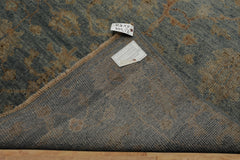 6x9 Aqua, Beige, Tan Color Hand Knotted Oushak Wool Traditional Oriental Rug