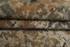 6x9 Beige, Brown, Charcoal Color Hand Knotted Sherpa Wool & Bamboo Silk Modern Oriental Rug