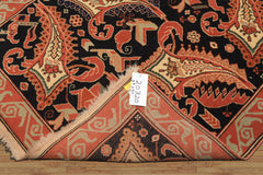 3x5 Charcoal, Burnt Orange, Ivory Color Hand Knotted Oushak Wool Arts & Crafts Oriental Rug