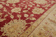 8x10 Rusty Red, Camel, Gold Color Hand Knotted All-Over 100% Wool Traditional Oriental Rug