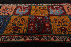 8x10 Charcoal, Gold, Rust Color Hand Knotted All-Over 100% Wool Traditional Oriental Rug