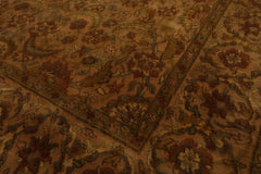 6x9 Caramel, Gold, Lime Color Hand Knotted Agra New Zealand Wool Traditional Oriental Rug