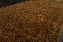 6x9 Caramel, Gold, Lime Color Hand Knotted Agra New Zealand Wool Traditional Oriental Rug