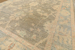 3x5 Gray, Aqua, Moss Color Hand Knotted Peshawar Wool Traditional Oriental Rug