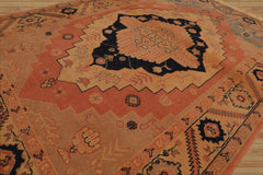 Hand-Knotted 4'4''x6'4'' Apricot Wool Serapi Rug from Romania