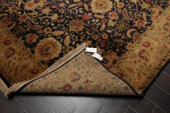 8x10 Charcoal, Olive, Beige Color Hand Knotted All-Over 100% Wool Traditional Oriental Rug