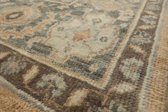 9x12 Mocha, Slate, Brown Color Hand Knotted Oushak Wool Arts & Crafts Oriental Rug