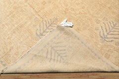 12x15 Beige, Tan, Slate Color Hand Knotted Oushak Wool Transitional Oriental Rug