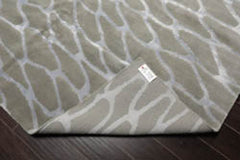 8x10 Tone on Tone Gray, , Color Hand Knotted All-Over 100% Wool Modern Oriental Rug