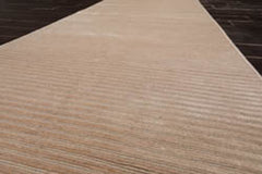 Runner Tone on Tone Beige, , Color Hand Knotted All-Over 100% Wool Modern Oriental Rug