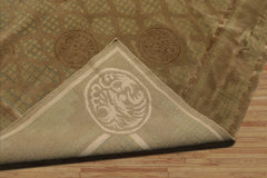 9x12 Moss, Brown, Blue Color Hand Knotted Floral Wool & Silk Traditional-Persian/Oriental Oriental Rug