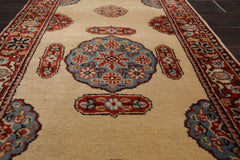 Palace Ivory, Burnt Orange, Blue Color Hand Knotted All-Over 100% Wool Traditional Oriental Rug