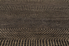 5x7 Charcoal, Olive, Orange Color Hand Knotted All-Over 100% Wool Traditional Oriental Rug