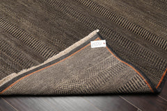 5x7 Charcoal, Olive, Orange Color Hand Knotted All-Over 100% Wool Traditional Oriental Rug