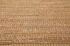 5x8 Tan, Green, Color Hand Knotted All-Over Jute & Rayon||Jute Traditional Oriental Rug